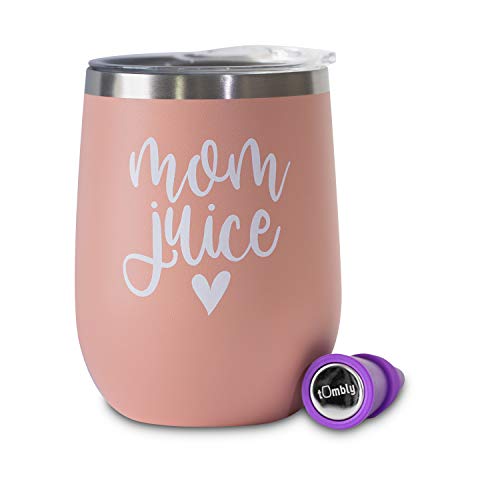 Mom Tumbler - Mom Juice Wine Tumbler - Mom Birthday Gifts - Mom Wine Glass - Gift Ideas for Mom from Son, Daughter, Kids - Mothers Day Gifts - Funny