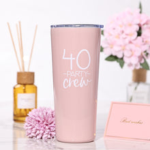 Load image into Gallery viewer, 40 Party Crew Tumbler - 4 Pack - 22oz - 40th Birthday Gifts for Women - 40th Birthday Squad - 40th Birthday Crew - 40th Birthday Cups for Women
