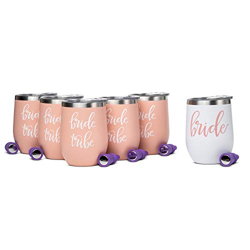 Bride Tribe - Bride Tribe Gifts -Bridesmaid Proposal Gifts - Bridesmaid Gifts Sets of 6 - Bridesmaid Gifts - Bachelorette Party Cups - Bride Tribe Cups
