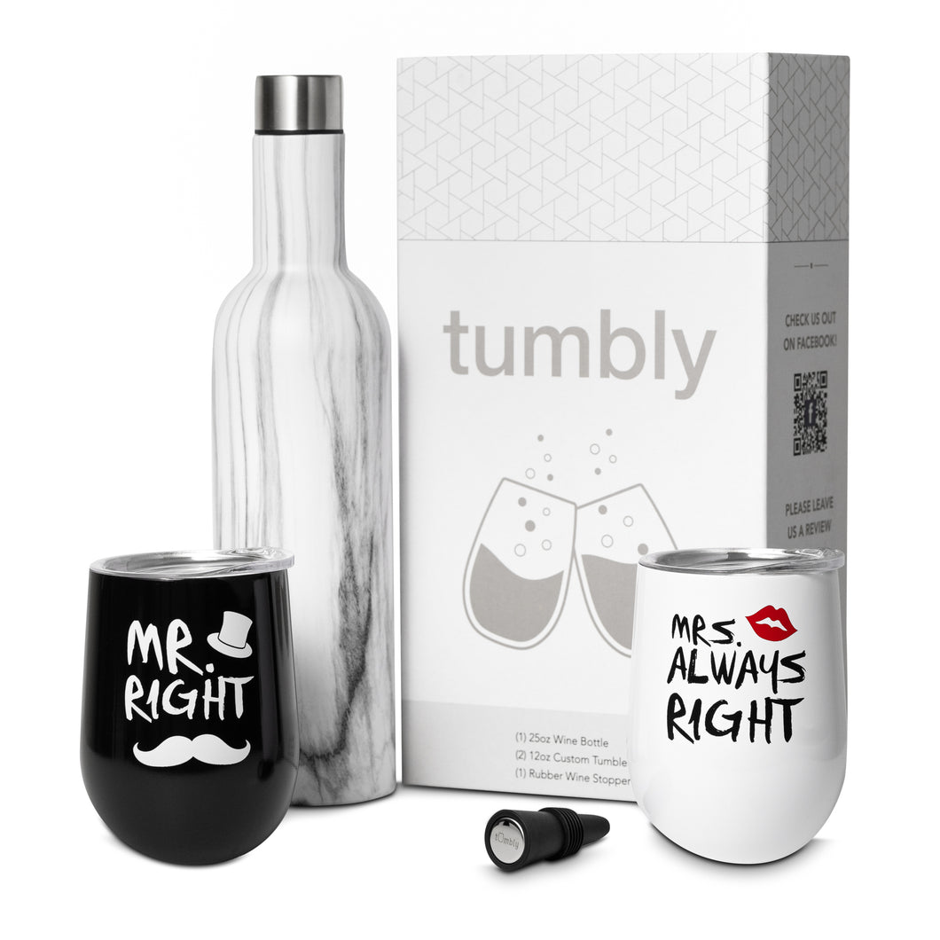 Mr Right Mrs Always Right - Wedding Gifts for Couples - Gifts for Couples -  Bridal Shower Gift - Newlywed Gift