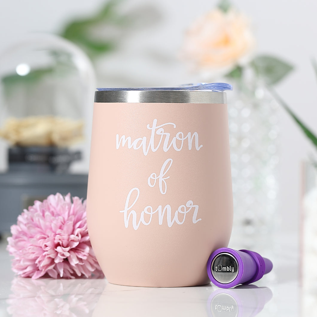 Matron of Honor Tumbler - Matron of Honor Gifts - Matron of Honor Proposal Gifts - Will You Be My Matron of Honor - Matron of Honor Wine Glass - Sister Matron of Honor Gift